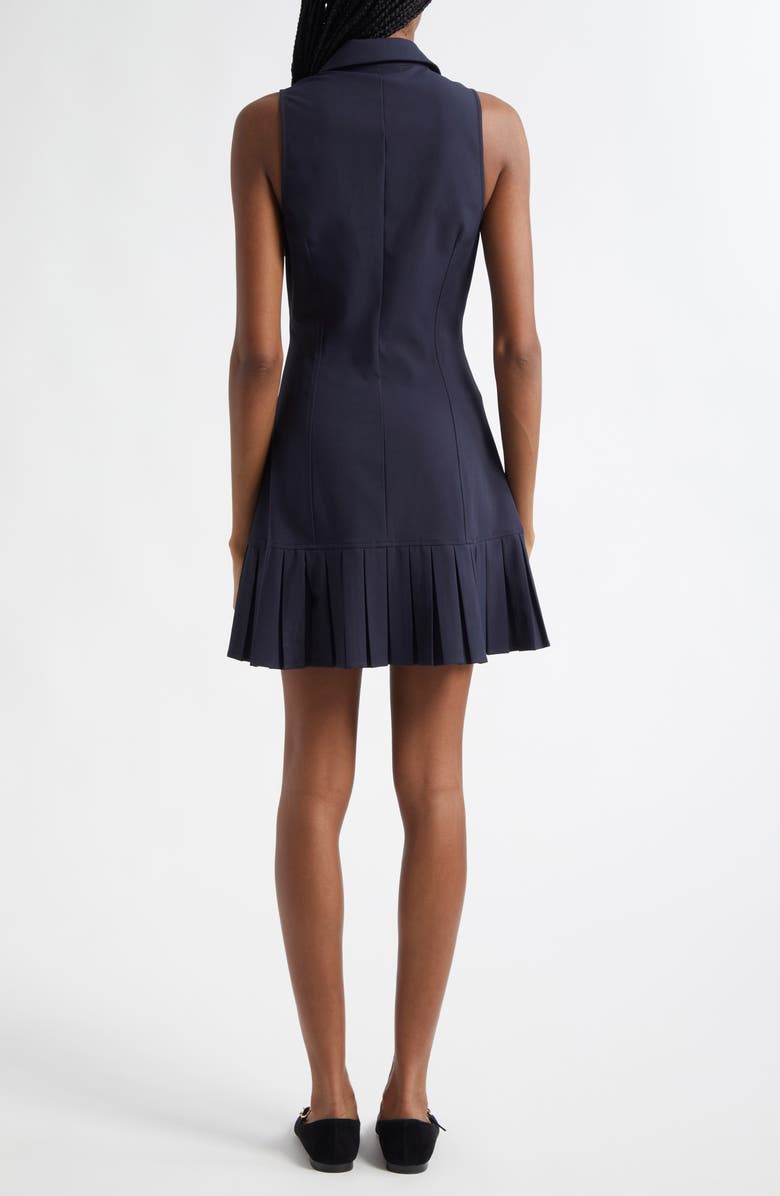 Cinq à Sept Lucilla Sleeveless Pleated Shirtdress, Alternate, color, Navy