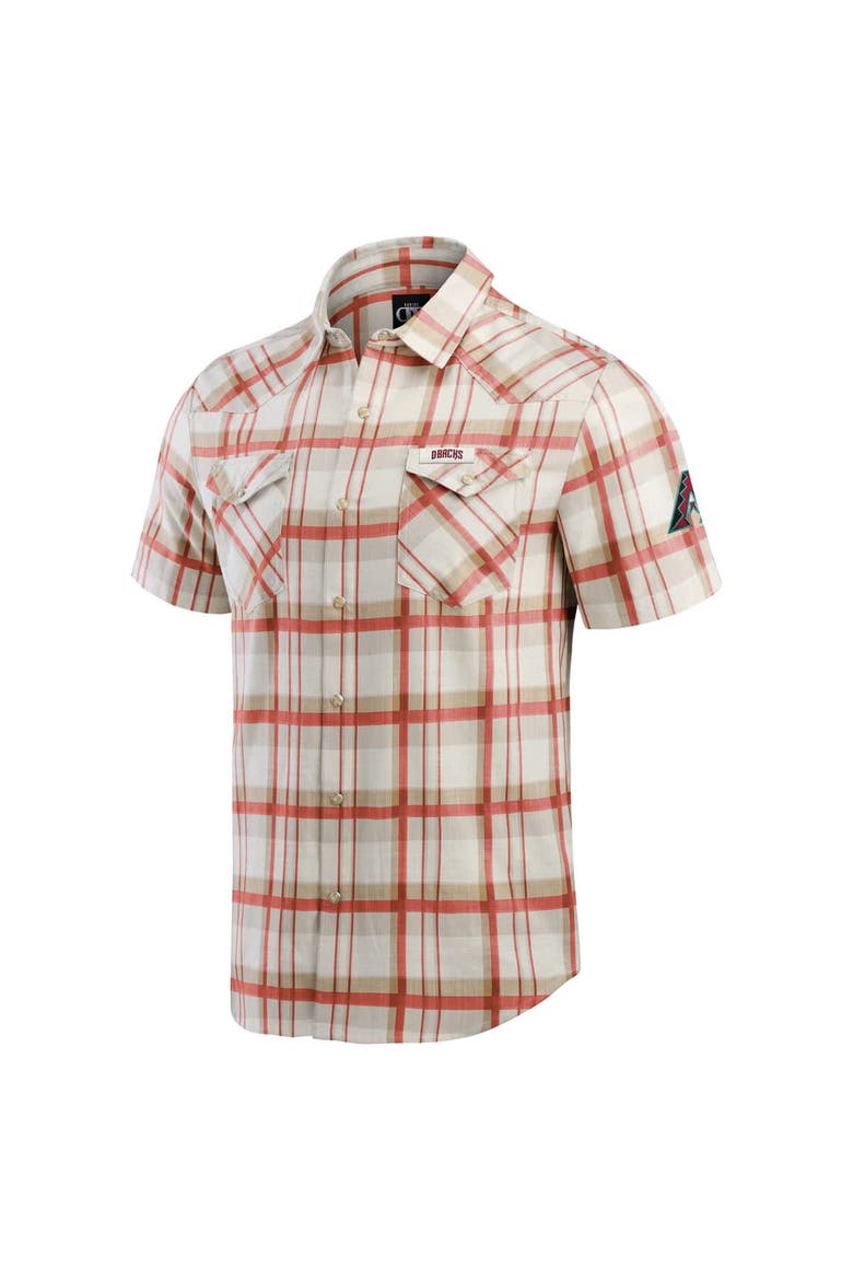 Men's Darius Rucker Collection by Fanatics Red Arizona Diamondbacks Plaid Full-Snap Shirt, Alternate, color, Red