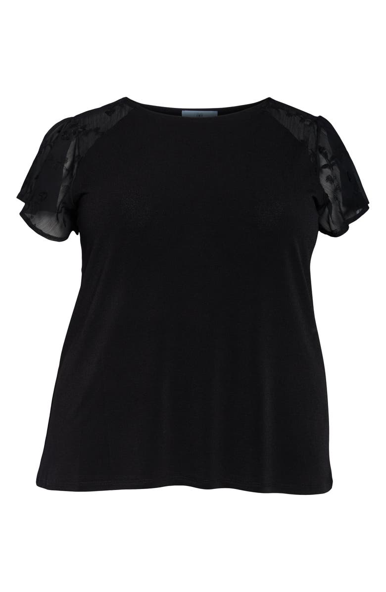 CeCe Flutter Sleeve Crepe Blouse, Alternate, color,