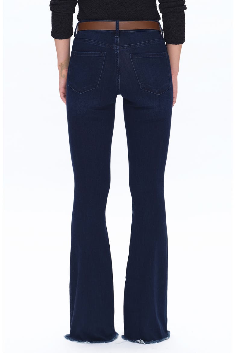 High Waist Flare Jeans, Alternate, color, DARK BLUE