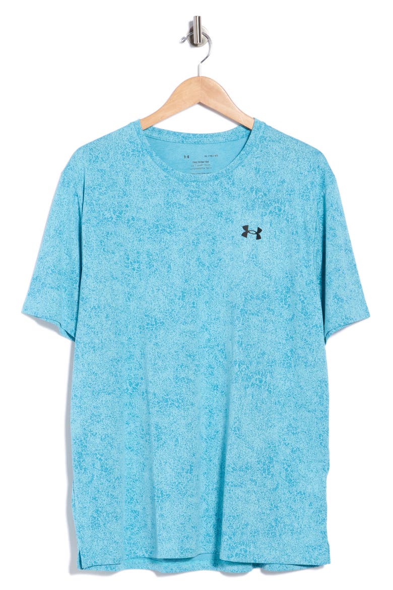 Tech Pixelate Performance T-Shirt, Main, color, 425 BLUE HAZE