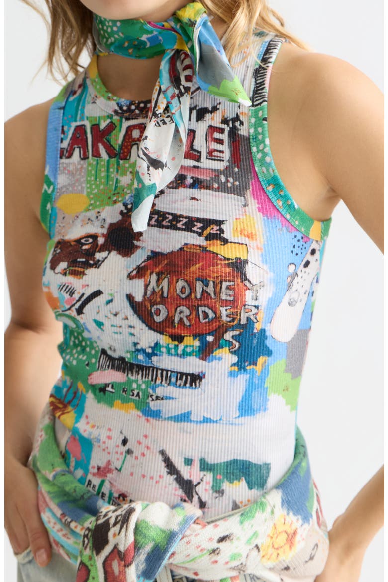 x Basquiat Print Rib Tank, Alternate, color, BASQUIAT UNBREAKABLE