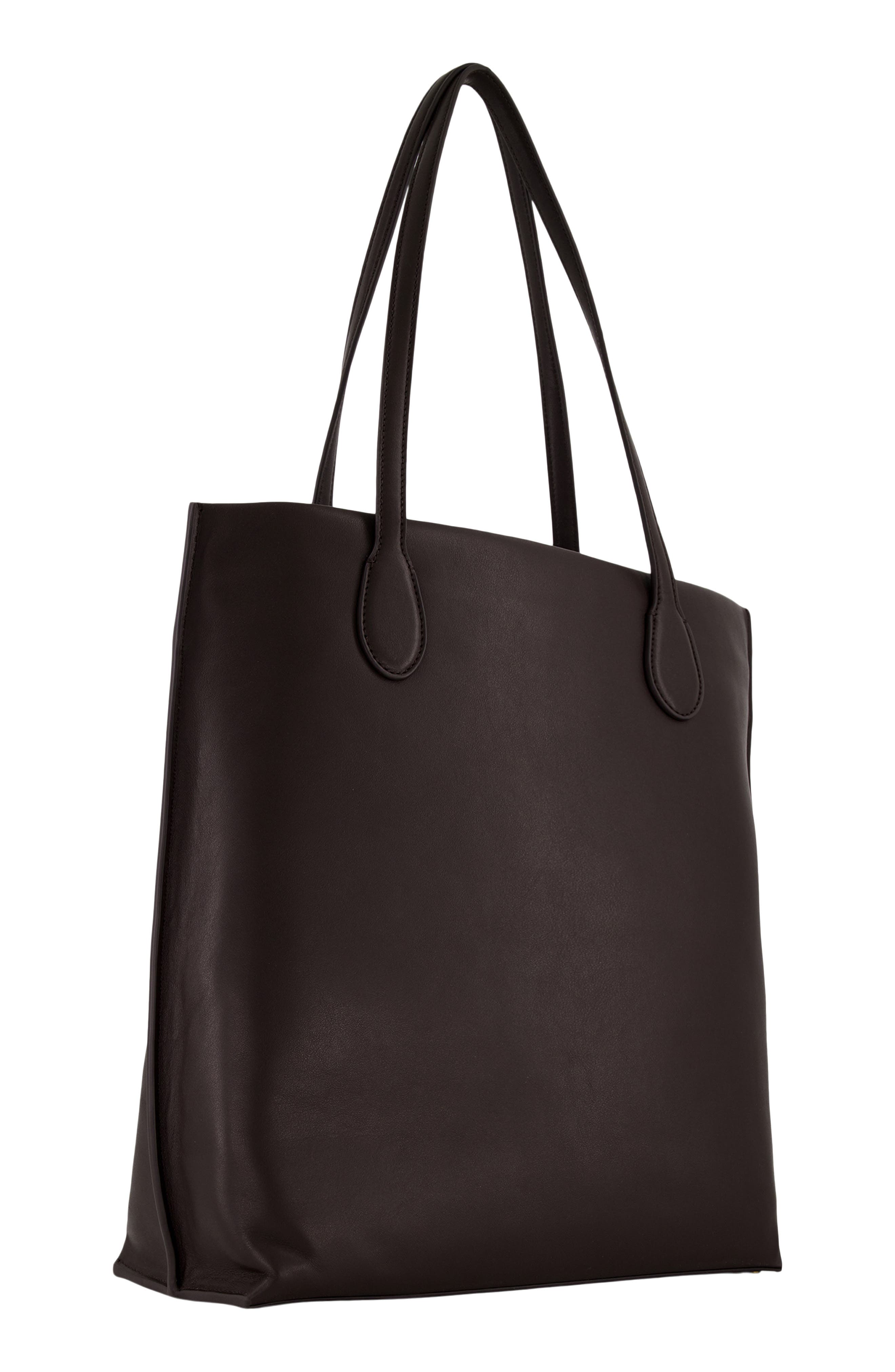 Athene Leather Tote, Alternate, color, CACAO