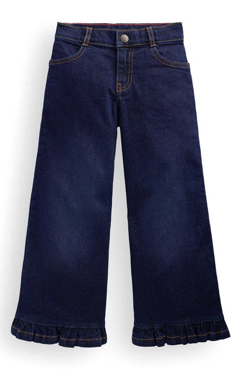 Kids' Frill Hem Wide Leg Jeans
