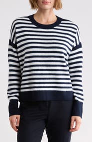 Halogen® Stripe Crewneck Sweater