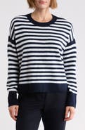 Halogen® Stripe Crewneck Sweater