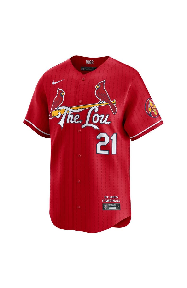 Nike Men's Nike Lars Nootbaar Red St. Louis Cardinals City Connect Limited Jersey, Alternate, color, Red