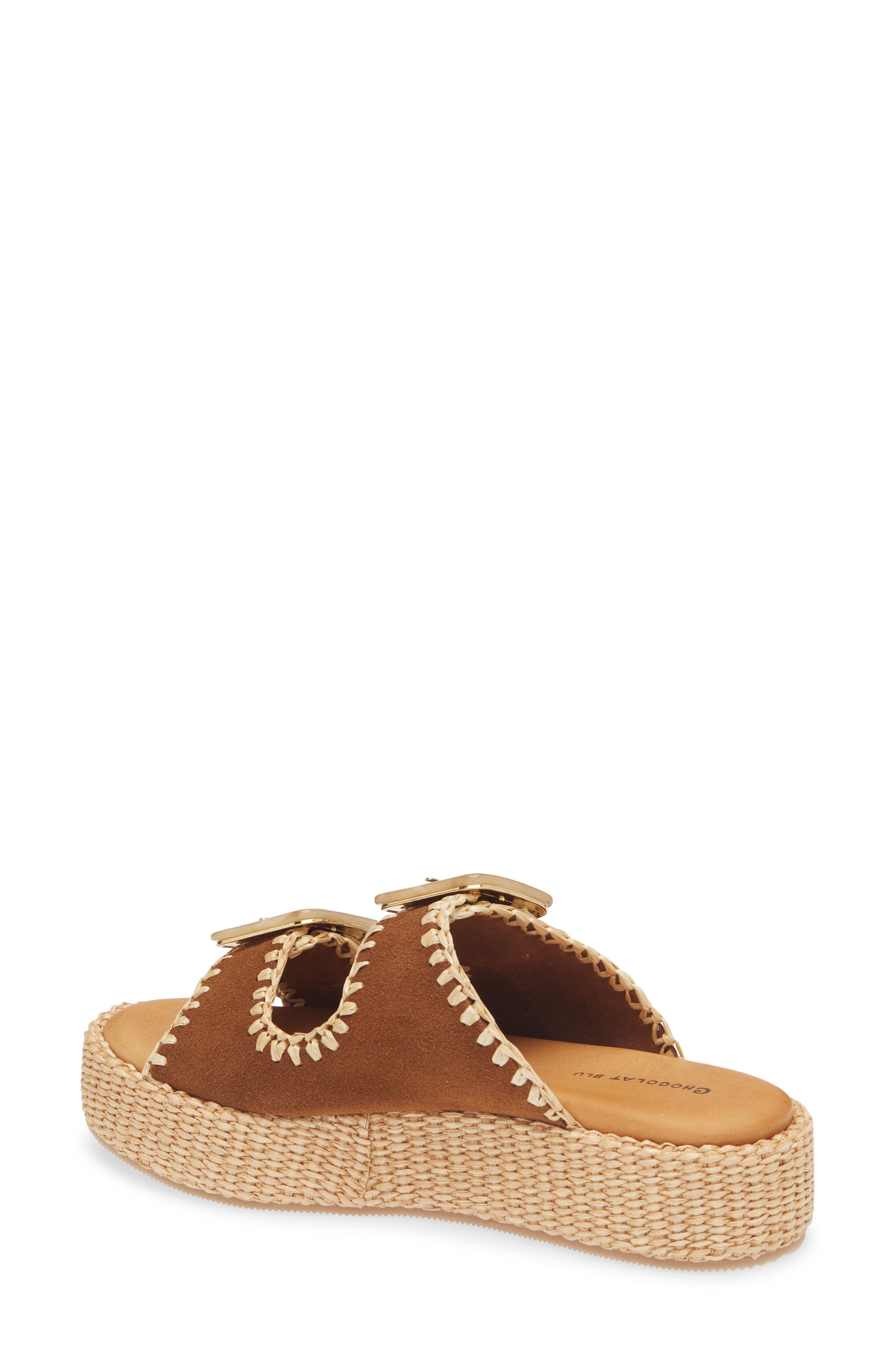 Chocolat Blu Chia Platform Slide Sandal, Alternate, color, Cinnamon Suede