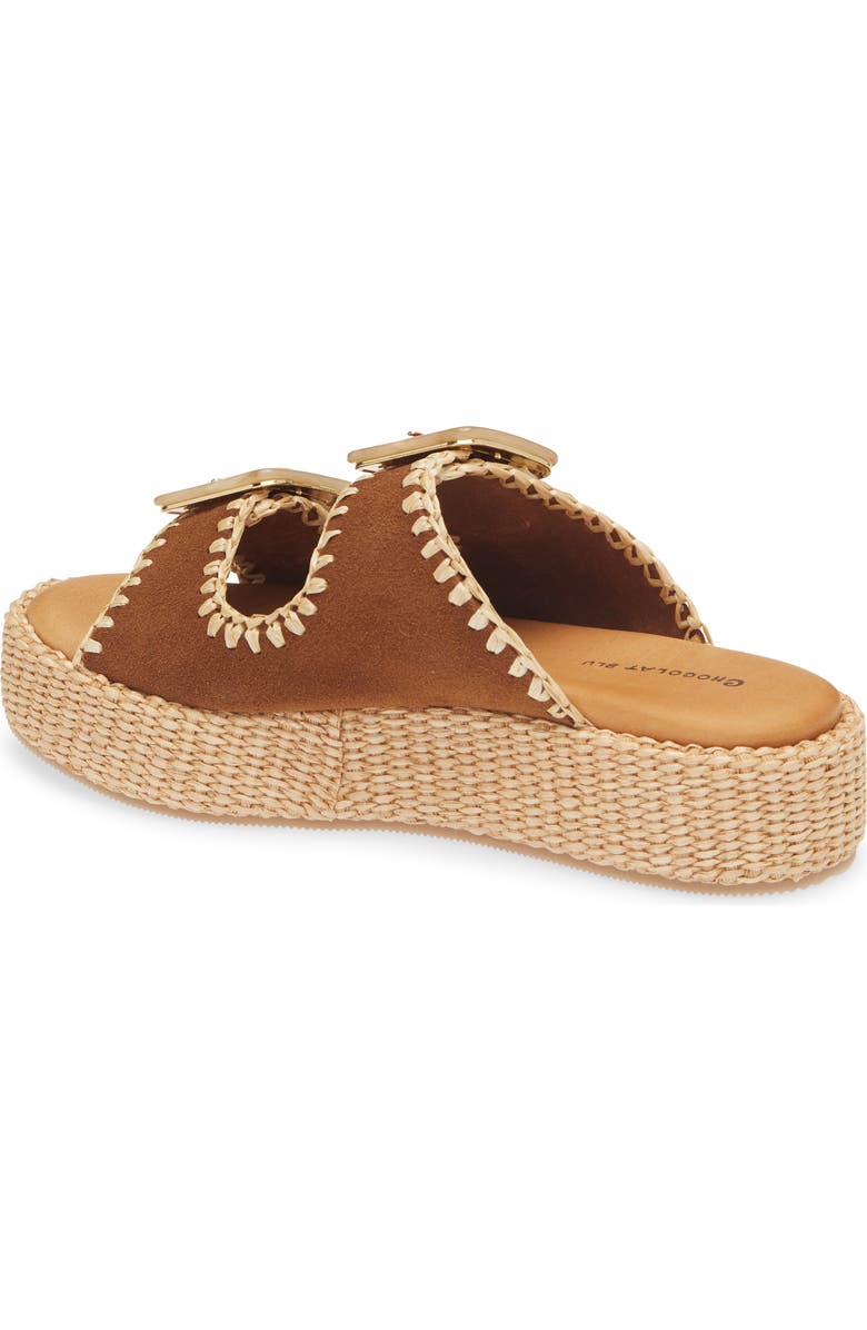 Chocolat Blu Chia Platform Slide Sandal, Alternate, color, Cinnamon Suede