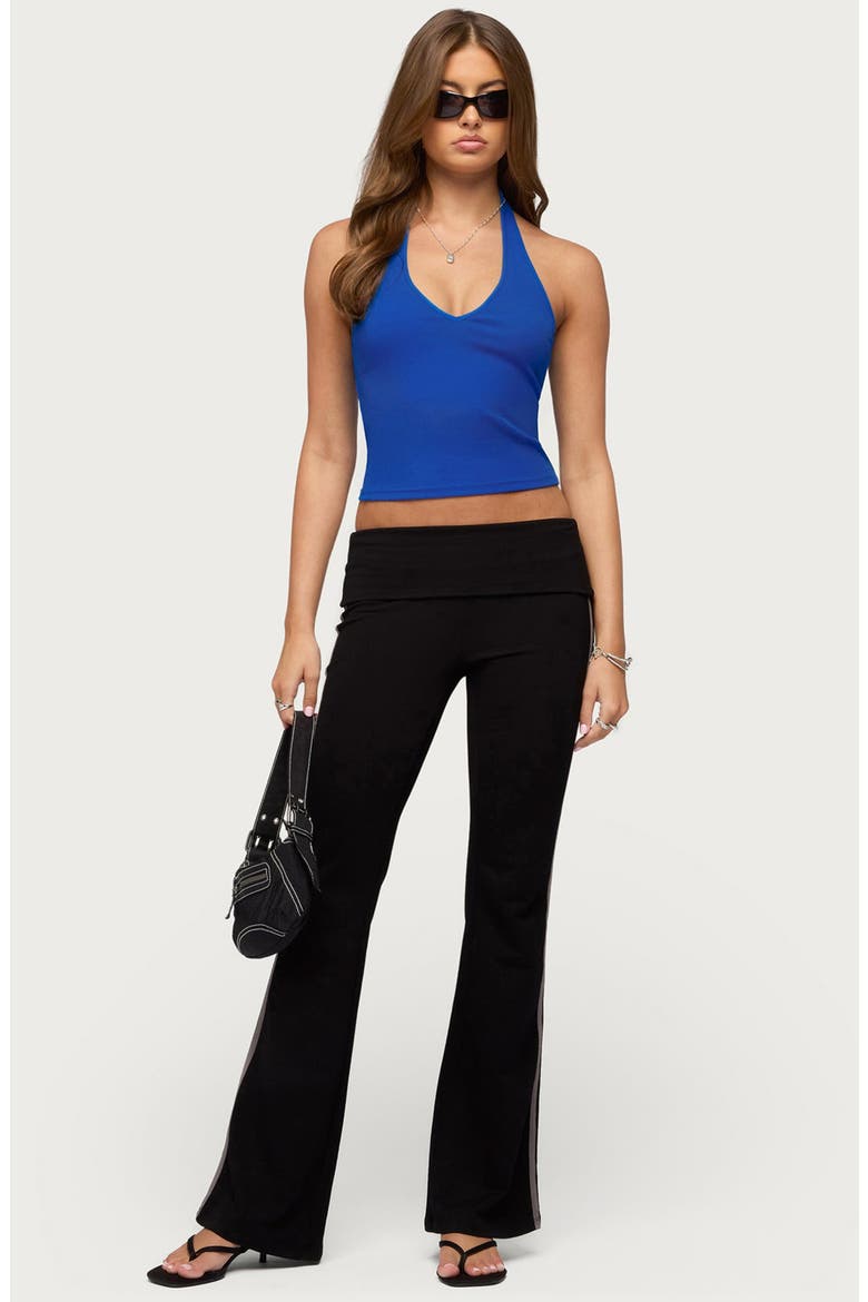 Vespera Rib Halter Top, Alternate, color, BLUE