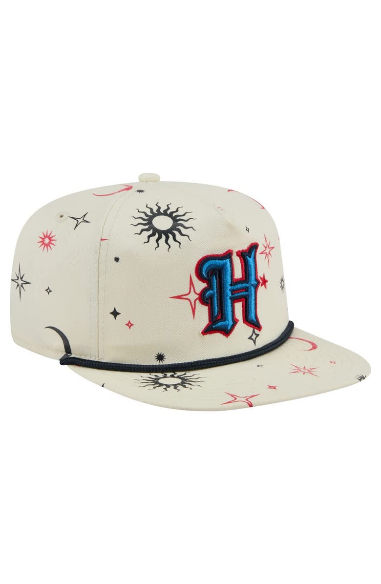 New Era Men's New Era Cream Houston Texans Celestial Golfer Adjustable Hat, Alternate, color, 