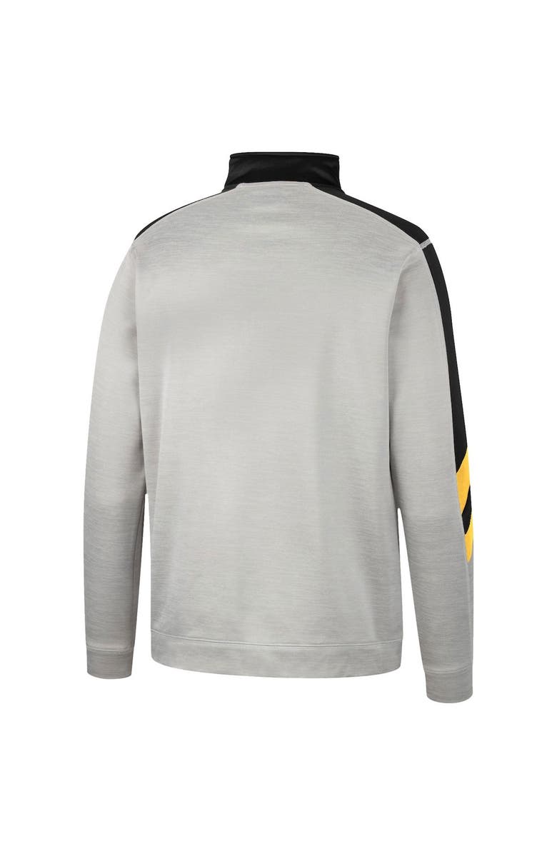COLOSSEUM Men's Colosseum Gray/Black Iowa Hawkeyes Bushwood Fleece Quarter-Zip Jacket, Alternate, color, Gray