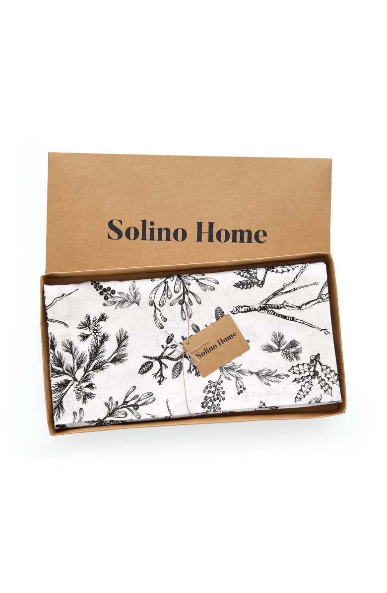 Solino Home Linen Table Throw - Winter Forest, 52" x 52", 52" x 52", Alternate, color, 