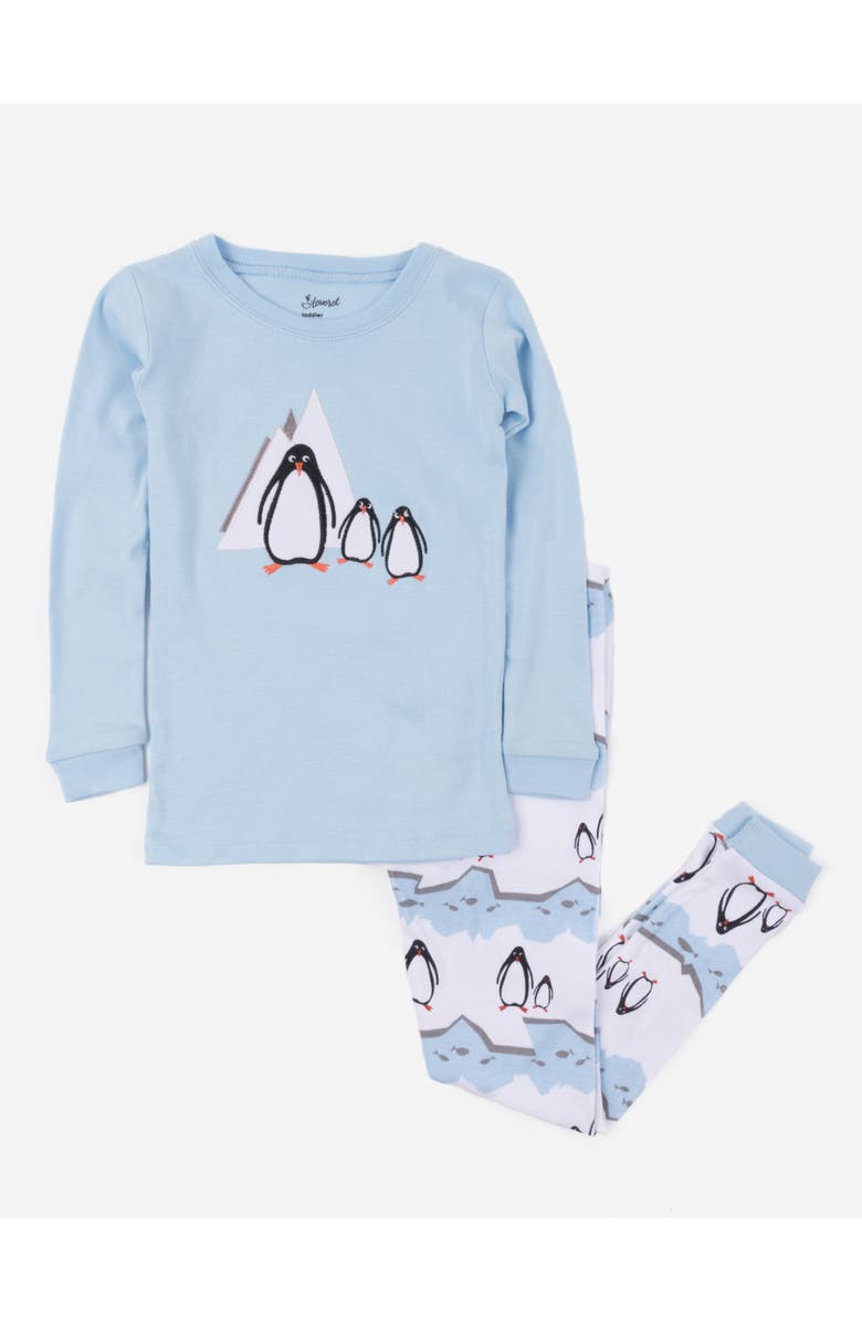 Leveret Two-Piece Cotton Matching Family Holiday Pajamas, Argyles & Holiday Prints, Main, color, Penguin