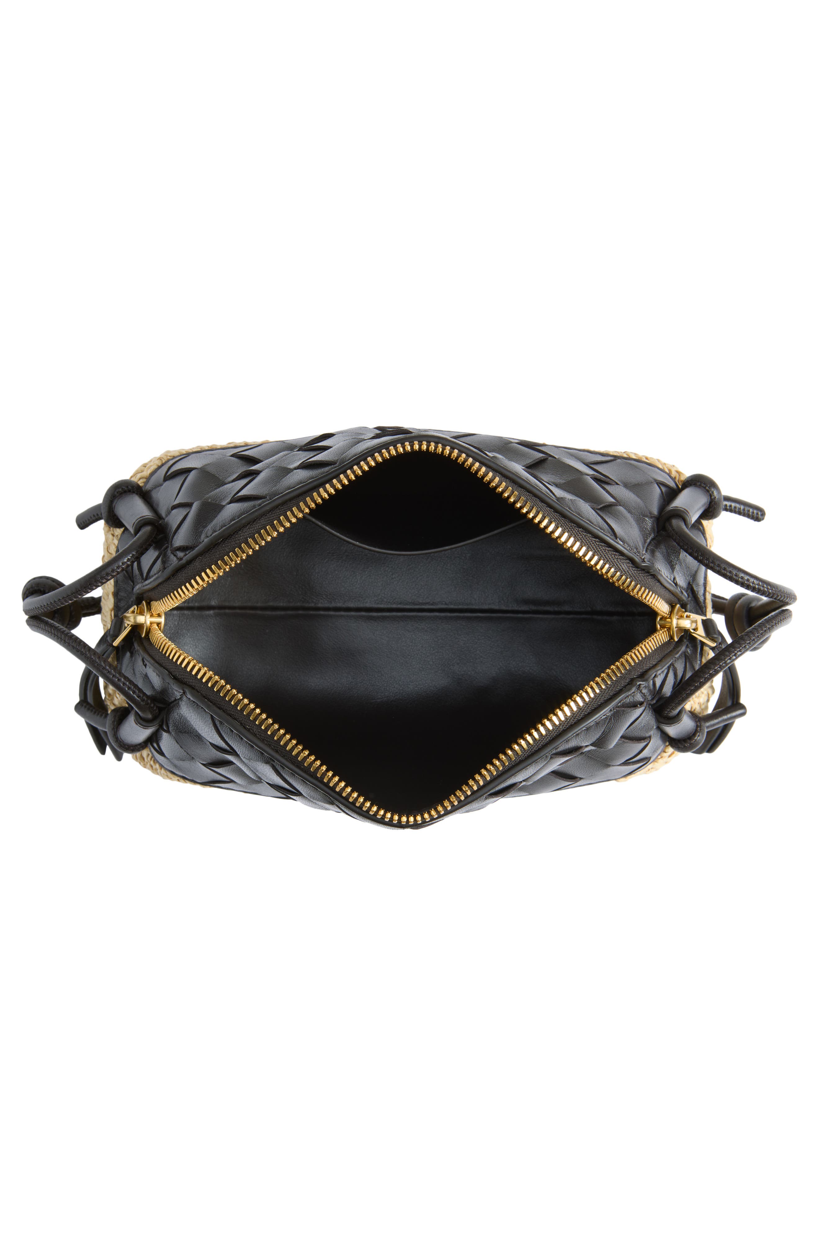 Mini Concert Intrecciato Crossbody Bag, Alternate, color, NATURAL/ ESPRESSO-G