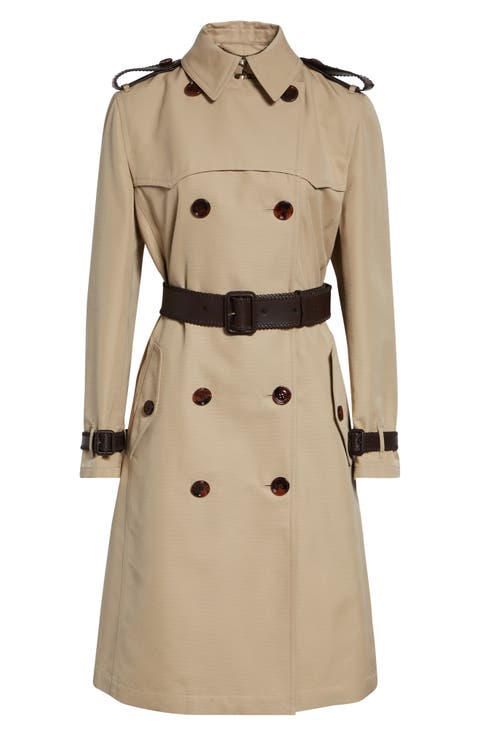 Foxfield Silk & Cotton Trench Coat