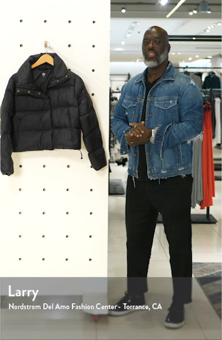 Gold Rush Water Repellent Crop Puffer Coat, sales video thumbnail