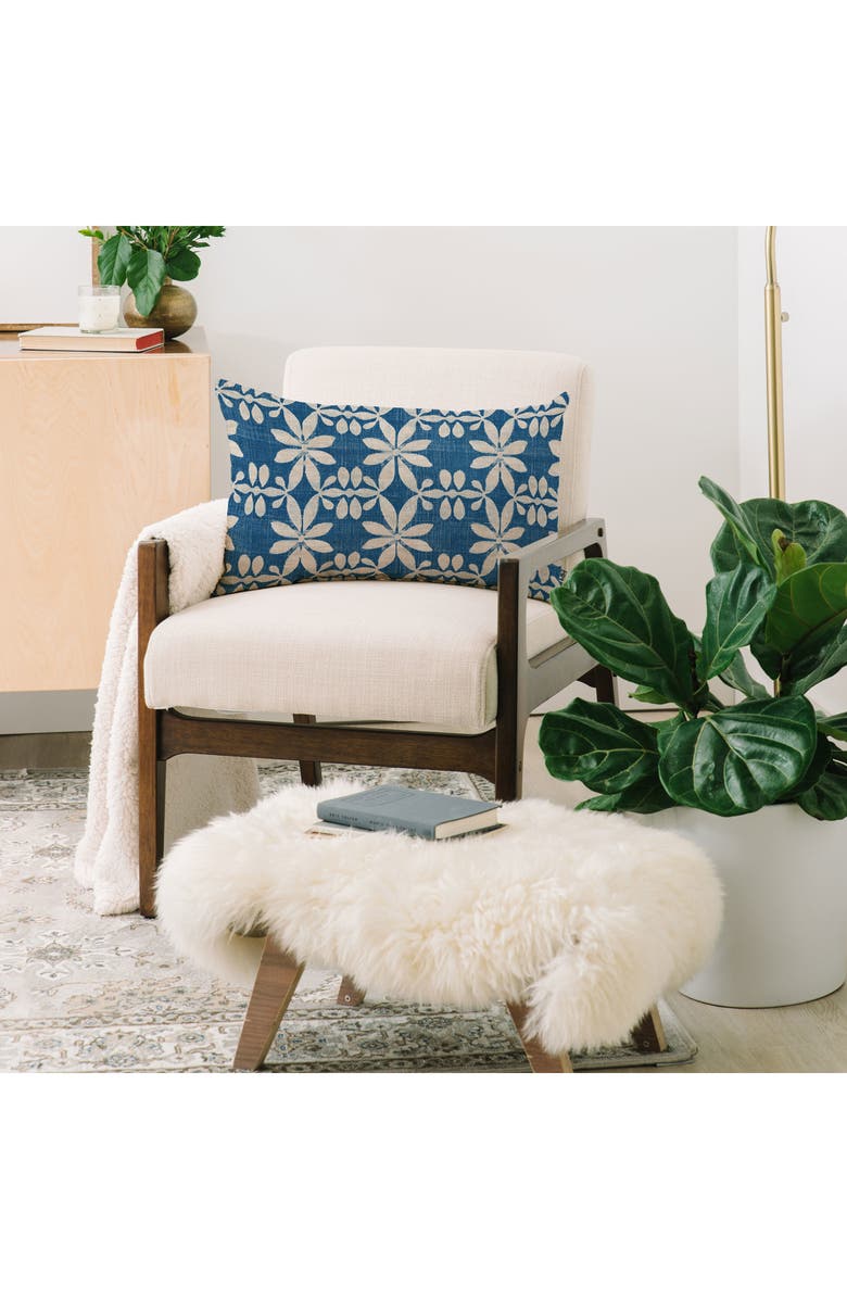 Deny Designs Star Denim Lumbar Throw Pillow, Alternate, color, Blue