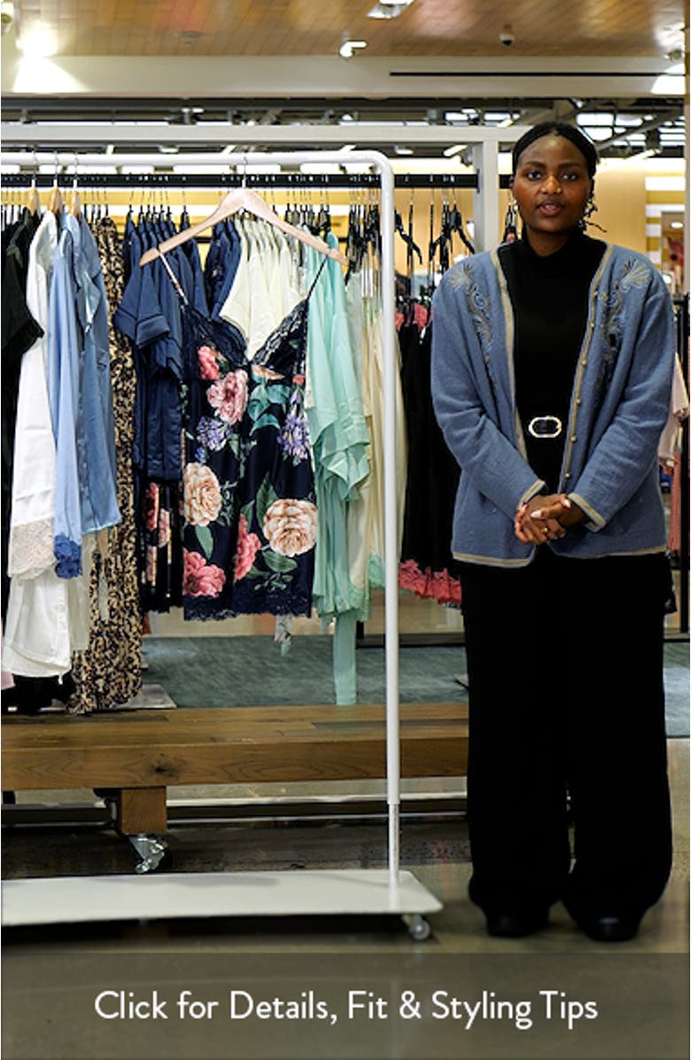 Sicily Floral Lace Trim Strechy Satin Chemise, sales video thumbnail