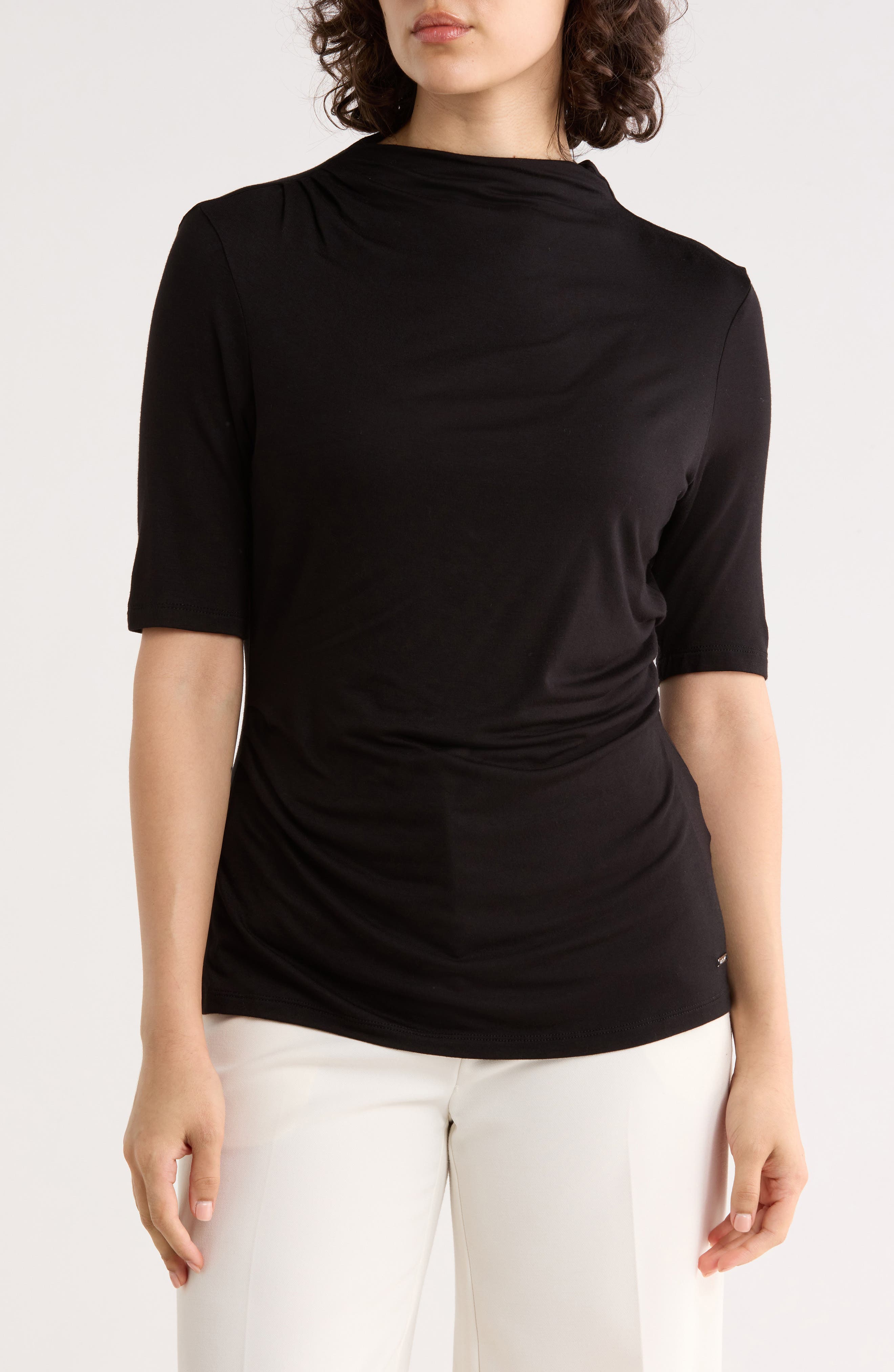 DKNY Elbow Sleeve Knit Top