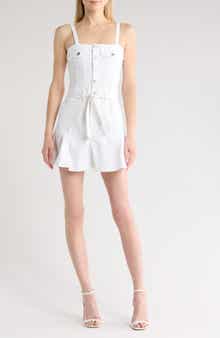 7 For All Mankind Flounce Hem Denim Minidress