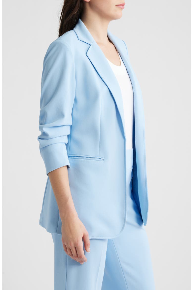 Scrunch Sleeve Open Front Jacket, Alternate, color, LAKESHORE