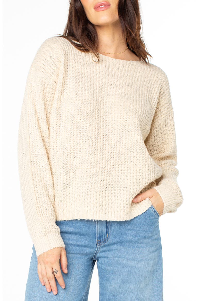 Bombay Cutout Sweater, Main, color, PARCHMENT
