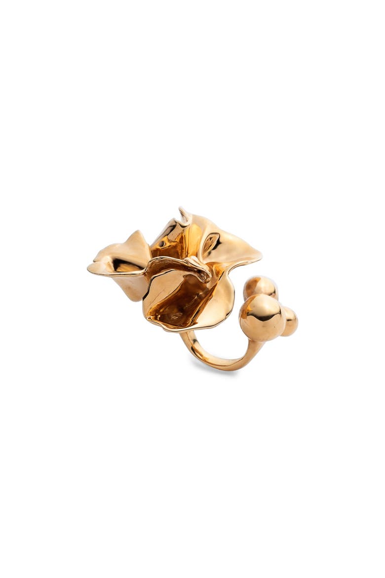 Delphinium Open Ring, Main, color, GOLD