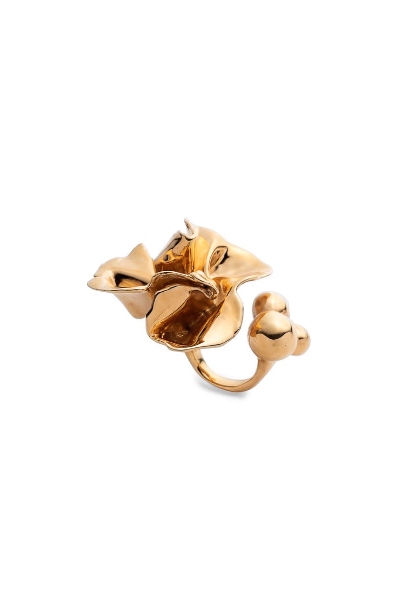 Sterling King Delphinium Open Ring, Main, color, Gold