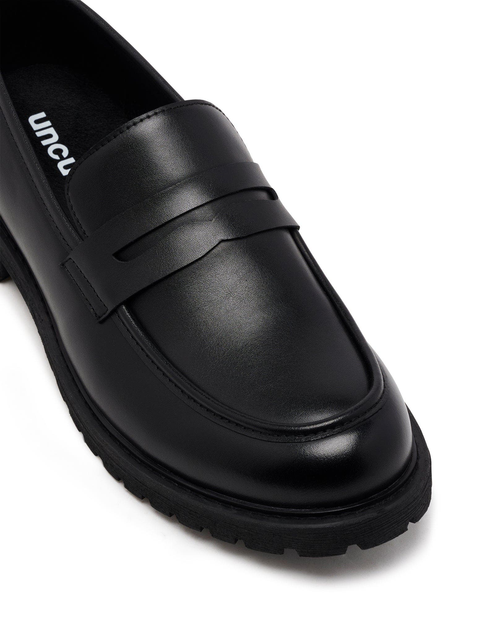 Uncut Croydon Loafer, Main, color, Black Pu