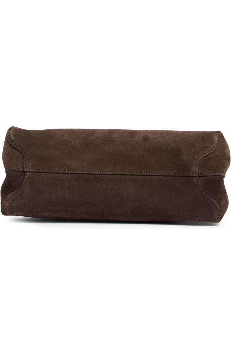 Longchamp Le Roseau Medium Mixed Leather Handbag, Alternate, color, Cognac