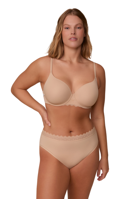 Harper Wilde Base Lace T-shirt Bra In Neutral