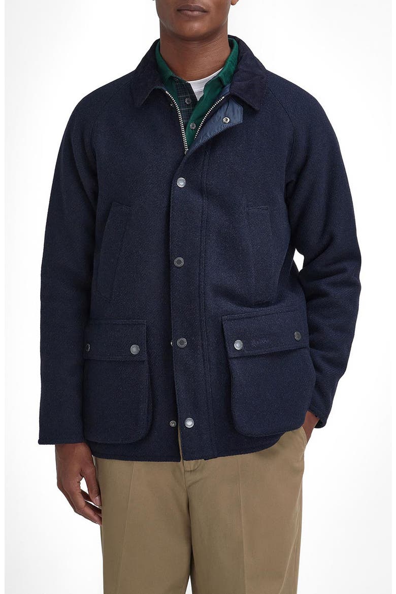 Bedale Wool Jacket, Main, color, NAVY/ GREEN