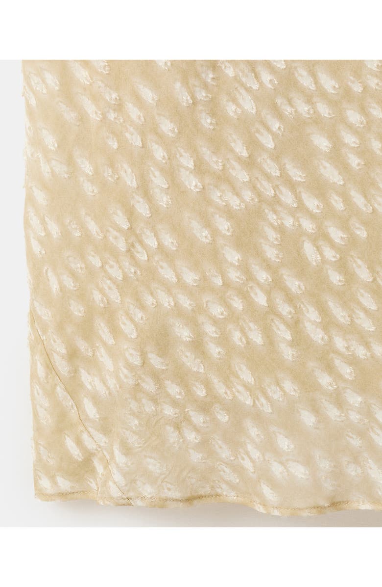 MANGO Livy Cowl Neck Clip Dot Dress, Alternate, color, Beige