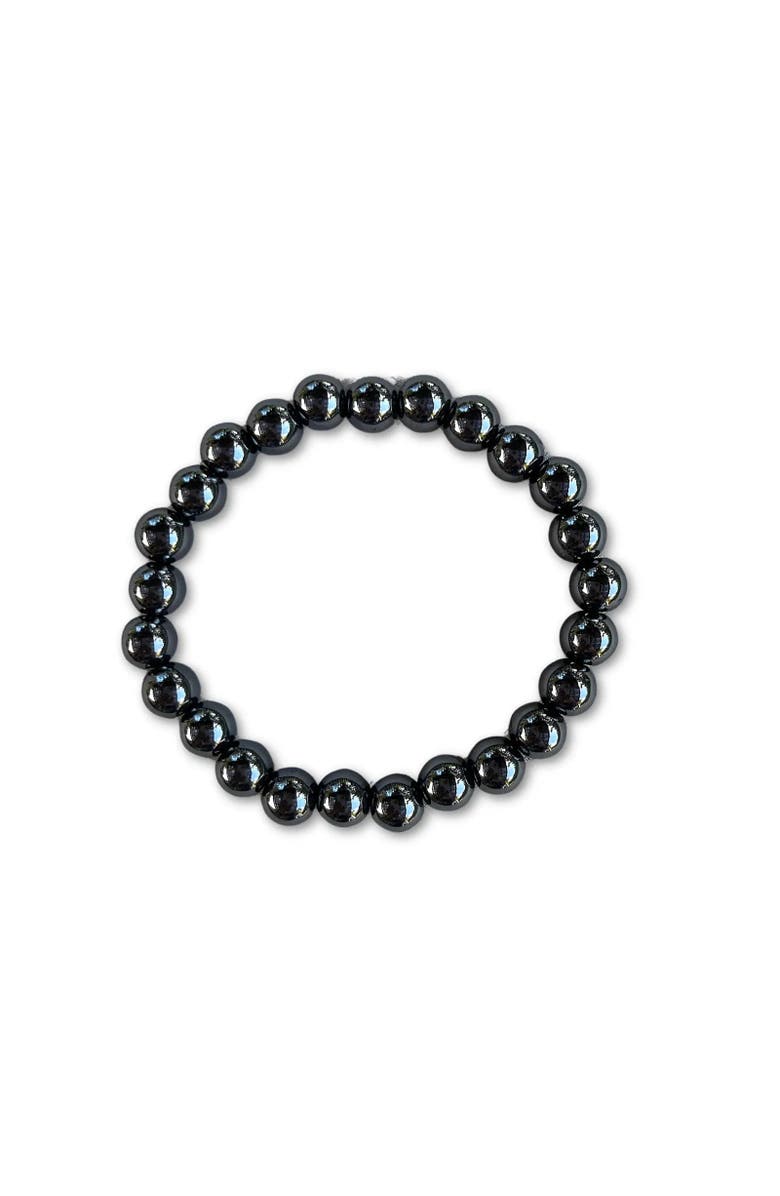 Humanist Beauty Crystal Healing Beaded Bracelet, Main, color, Hematite