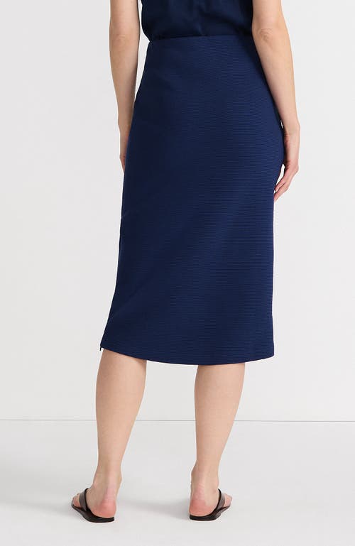 LANDS' END LANDS' END STARFISH SIDE ZIP MIDI SKIRT