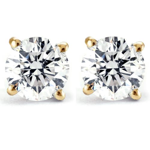 Bliss Diamond 1 Ct. T.w. Natural Diamond Studs 14k Or Gold In Yellow Gold