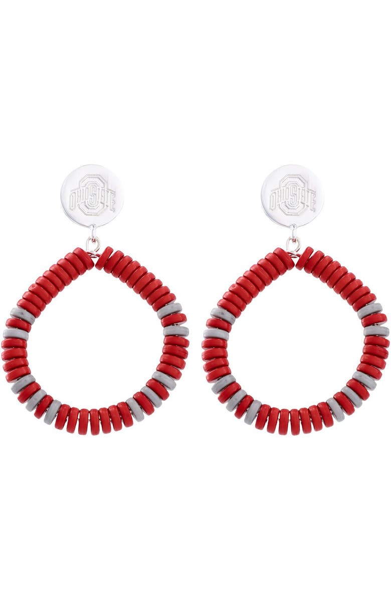 EMERSON STREET Ohio State Buckeyes Raya Earrings, Main, color, 