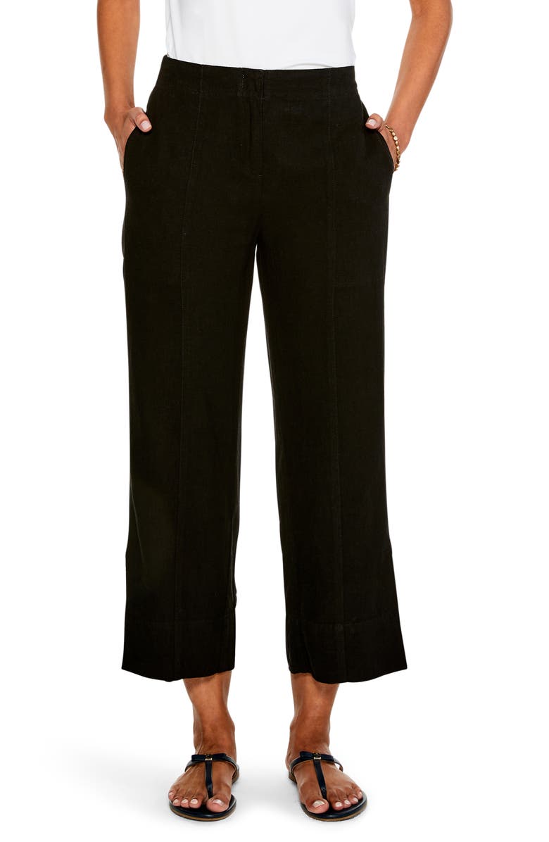 NIC+ZOE Rumba Park Crop Wide Leg Linen Blend Pants, Main, color,