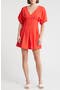 Stripe Puff Sleeve Minidress