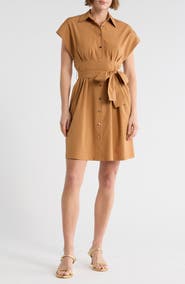 DKNY Tie Waist Shirtdress