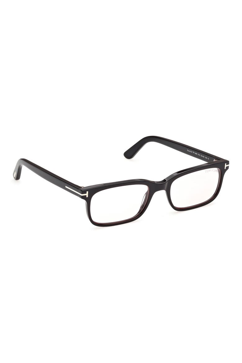 Scout-02 52mm Rectangular Sunglasses, Alternate, color, SHINY BLACK PINK LENS
