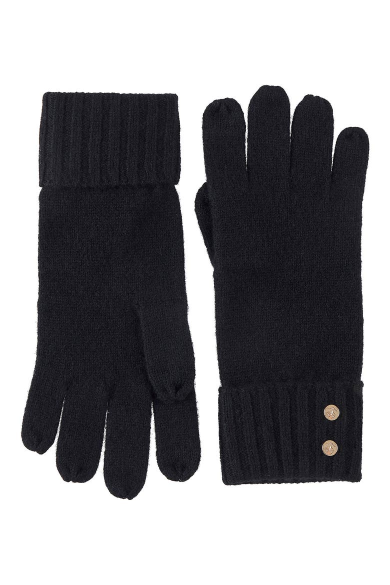 Wool & Cashmere Tech Gloves, Main, color, BLACK