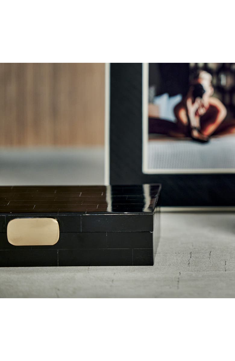 Zodax Marlow Decorative Box, Alternate, color, Black/ Gold