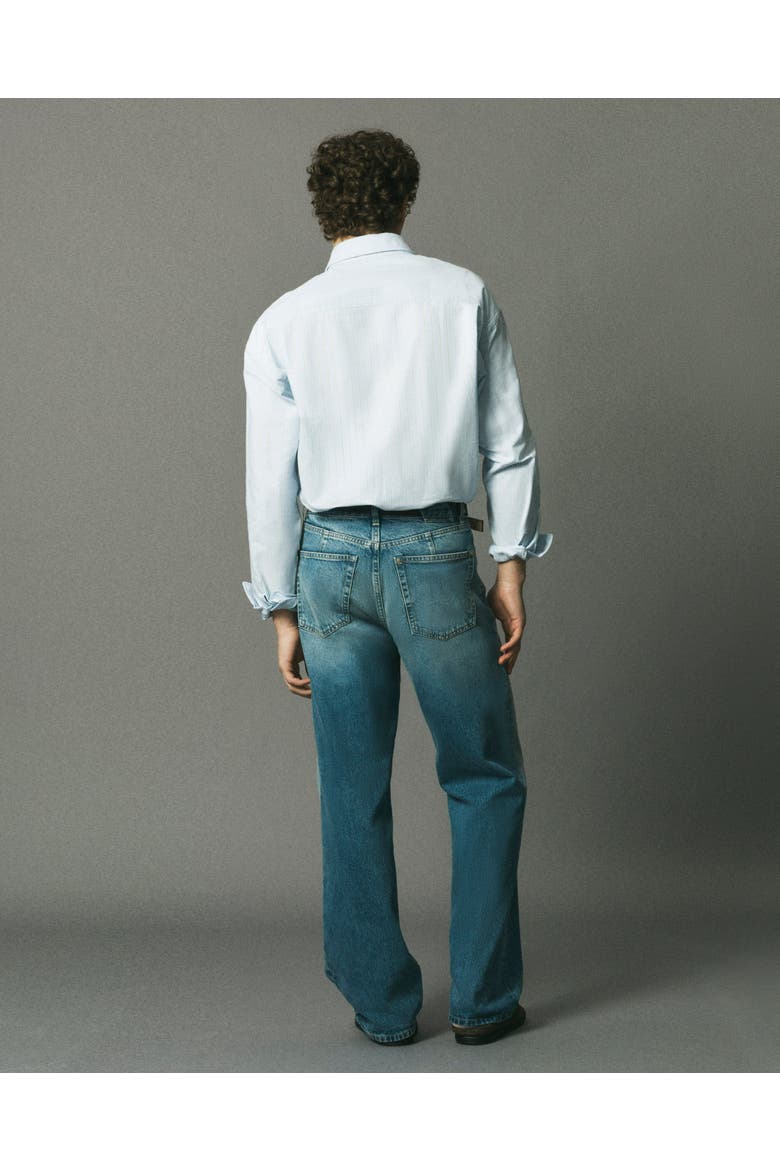 Oxford Button Down Shirt, Alternate, color, Campion Blue Stripe