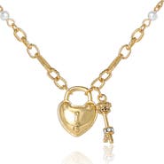 Juicy Couture Heart Locket Charm Necklace, Gold-Tone