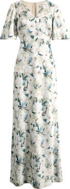 SACHIN BABI Mae Floral Flutter Sleeve Gown