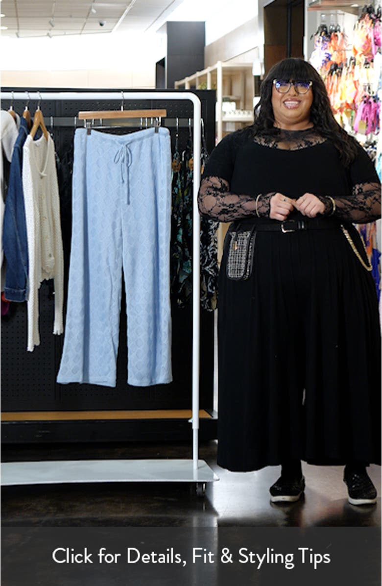 Cora Pointelle Stitch Drawstring Pants, sales video thumbnail