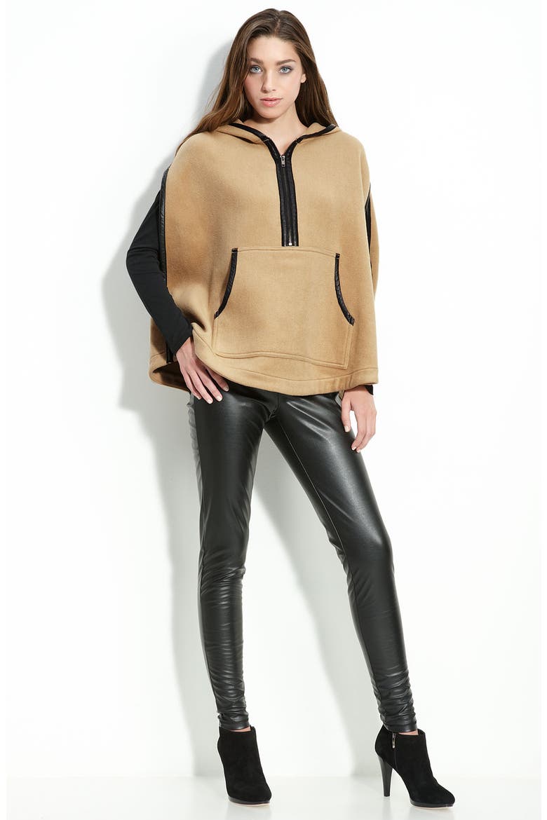 Hooded Cape, Alternate, color, CAMEL/ BLACK