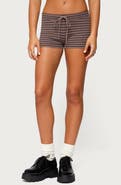 EDIKTED Lillian Stripe Knit Shorts